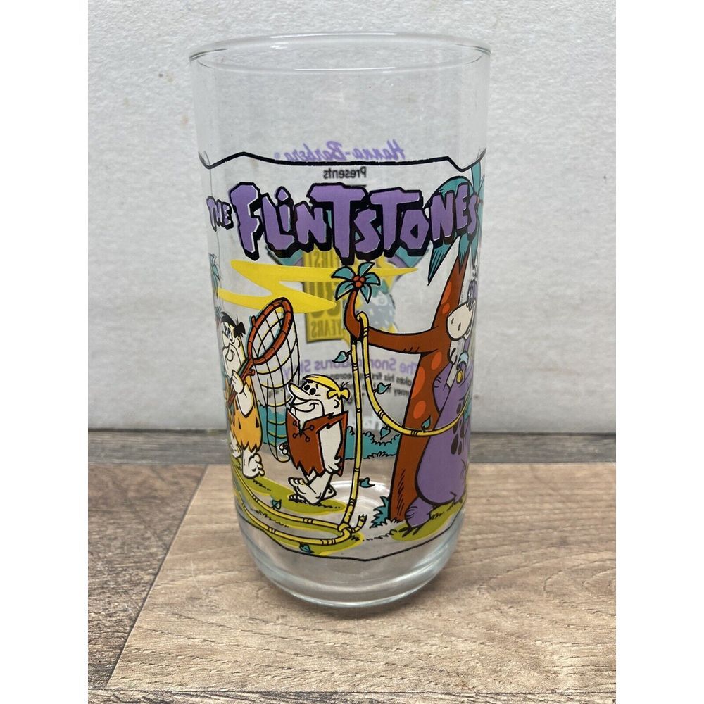 1964 Hardee's The Flintstones First 30 Years Glass Going to the Drive In